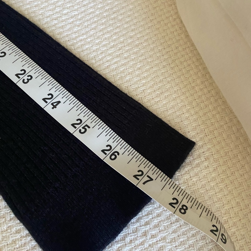 Tory Burch Black Ribbed Cashmere Blend Sweater Size XL - Picture 10 of 13